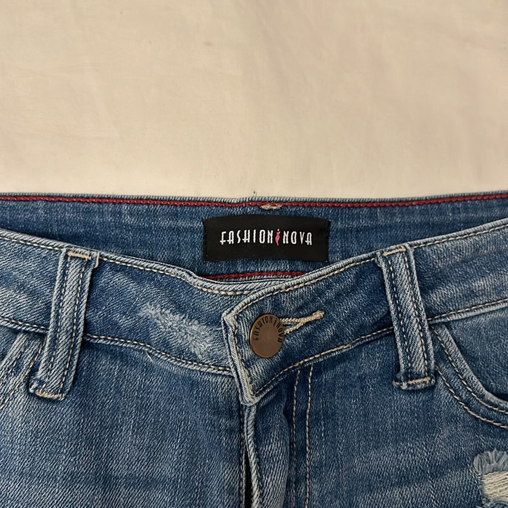 FASHION NOVA DENIM MID RISE BERMUDA SHORTS - Picture 3 of 5
